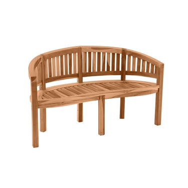Panca da giardino a banana in teak minimo 4 pezzi