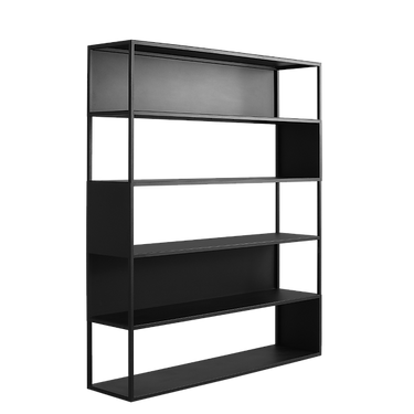 Libreria industrial HYLLER SIDE METAL 150x180, nero o bianco 2 modelli
