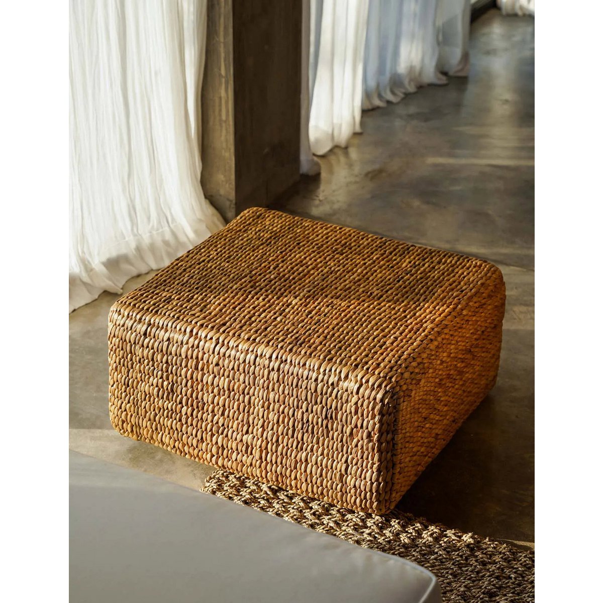 Pouf quadrato Giacinto - Naturale - M
