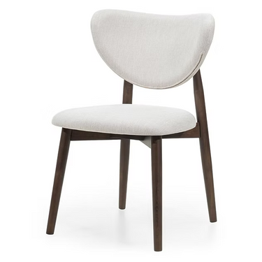 Sedia da pranzo beige/noce JULIETTE