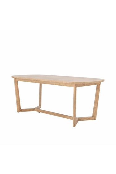 Tavolo da pranzo Serrone, colore naturale, legno di caucciù