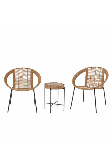 Set da salotto Dudine, colore naturale, in polyrattan